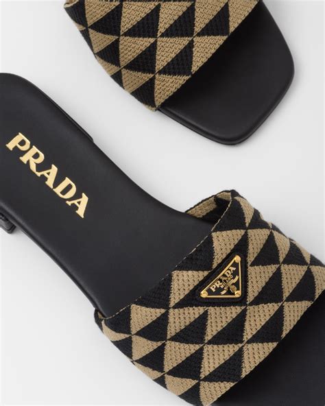 prada fabric slides